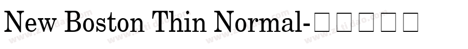 New Boston Thin Normal字体转换